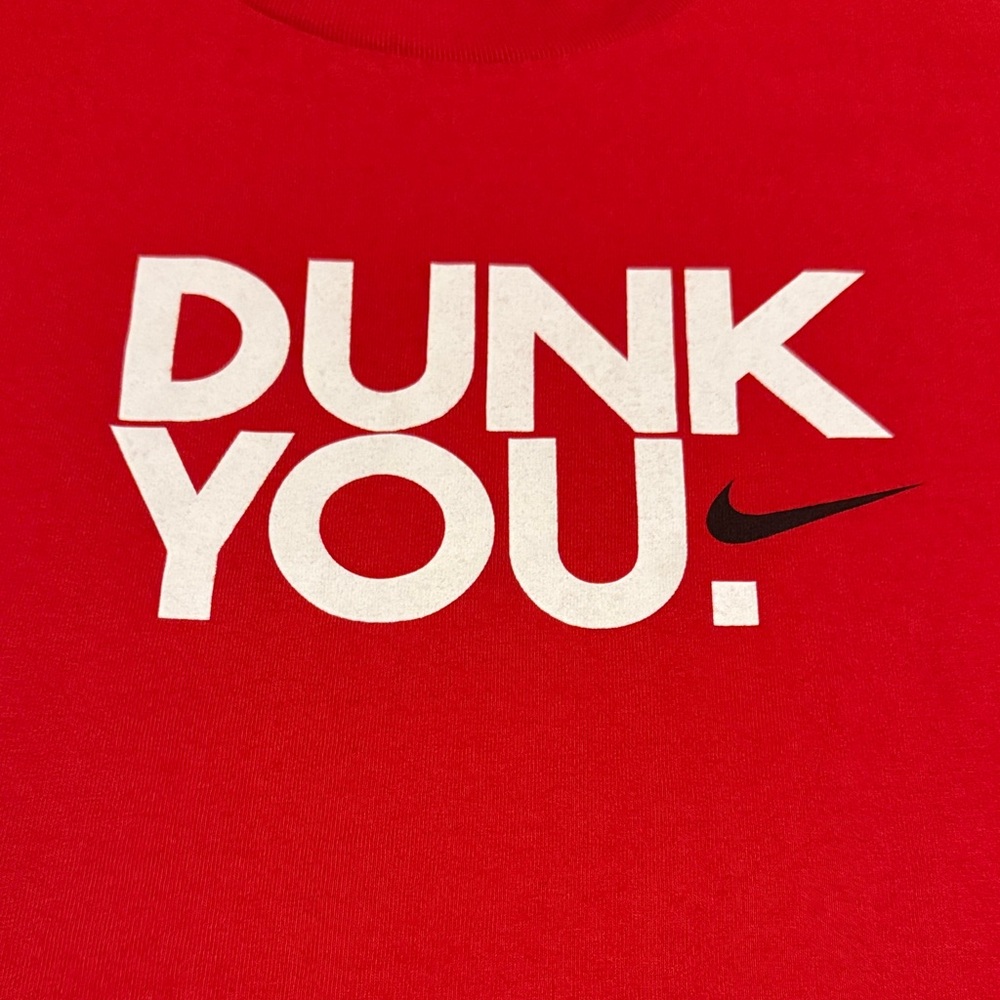Nike Red Graphic Tee with Slogan